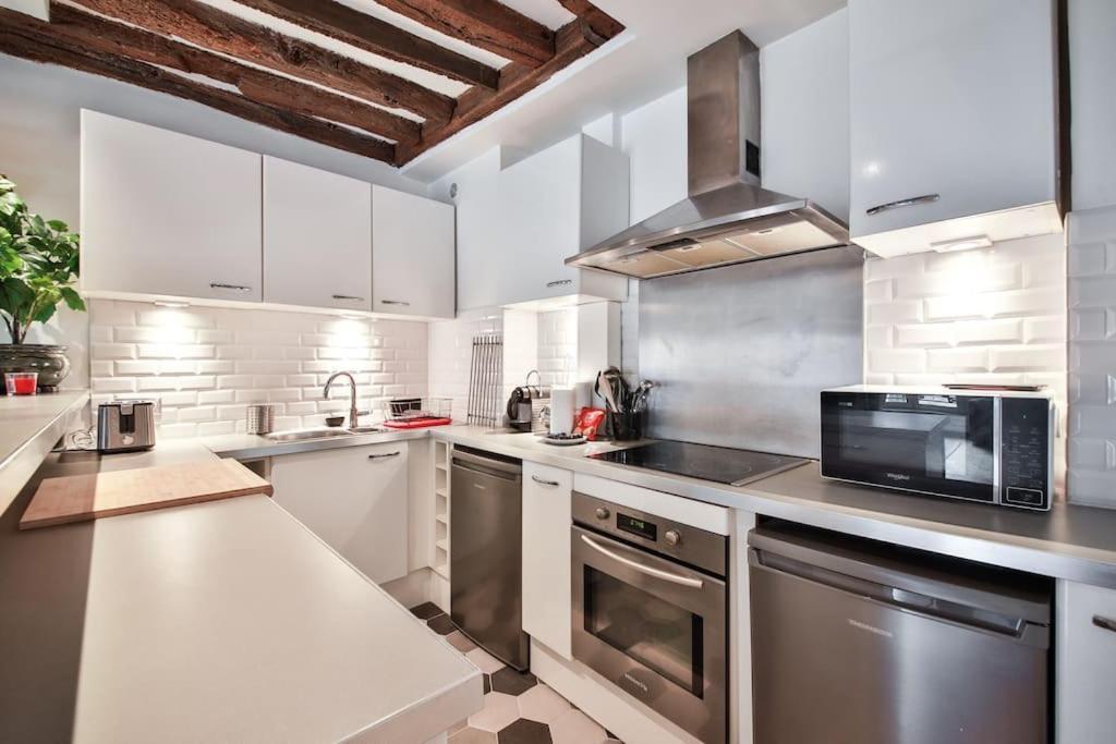 Typical Parisian Duplex#4Pers#Le Marais Apartamento Exterior foto
