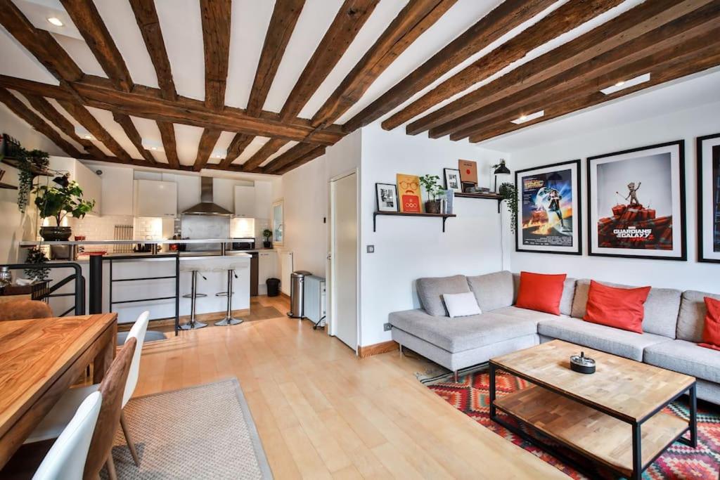 Typical Parisian Duplex#4Pers#Le Marais Apartamento Exterior foto